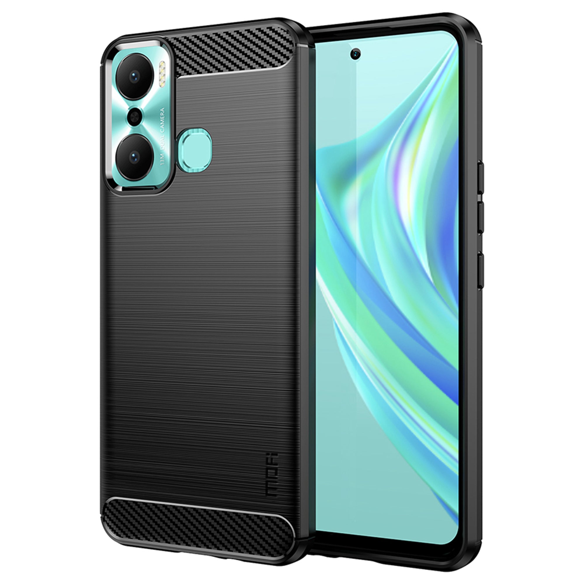 MOFI JK TPU Series-1 for Infinix Hot 20 Play 4G Carbon Fiber Brushed TPU Smartphone Case Drop-proof Phone Back Cover MOFI JK TPU Series-1 for Infinix Hot 20 Play 4G Carbon Fiber Brushed TPU Smartphone Case Drop-proof Phone Back Cover